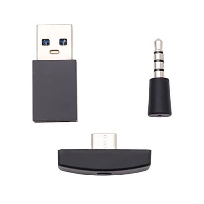 Picture of Bluetooth Dongle Adapter USB 5.0, Compatible with PS4/PS5/Switch/Lite/PC/AirPods/Laptop, Wireless Mini Microphone USB Audio Adapter Receiver, Support SBC A2DP AVRCP AFH HSP