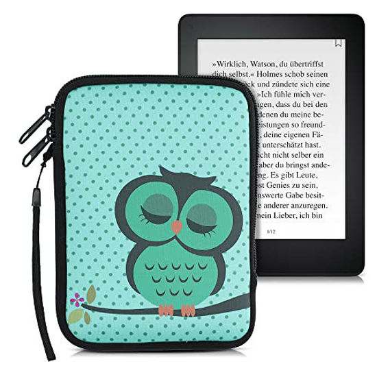 kwmobile Cover Compatible with Kobo Clara HD - Case with Strap + Stand -  Mint