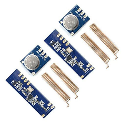 Picture of FainWan 2Sets 433MHz Ask Wireless Remote Control Transmitter and Receiver Module Kit STX882+SRX882 with Copper Spring Antenna