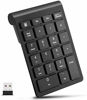 Picture of Wireless Number Pad,AODOOR Numeric Keypad Numpad 22 Keys Portable USB 2.4GHz Financial Accounting Number Keyboard Extensions 10 Key for Computer Laptop Desktop PC Surface pro Notebook,Black