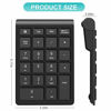 Picture of Wireless Number Pad,AODOOR Numeric Keypad Numpad 22 Keys Portable USB 2.4GHz Financial Accounting Number Keyboard Extensions 10 Key for Computer Laptop Desktop PC Surface pro Notebook,Black