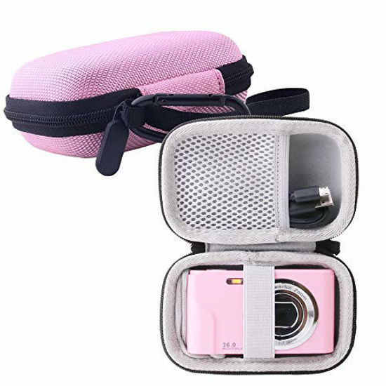 Picture of WERJIA Kids Camera Case for Lecran/Actinow/Canon PowerShot ELPH 180 Digital Camera and More Brands Kids Camera (Pink)