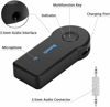 Picture of Bluetooth Receiver, 5.0 Wireless Audio Receiver, 3.5 mm Jack, AUX car Audio Component/Wired Headset/Home Stereo System Compatible, and a Hands-Free Call Compatible Microphone is Installed