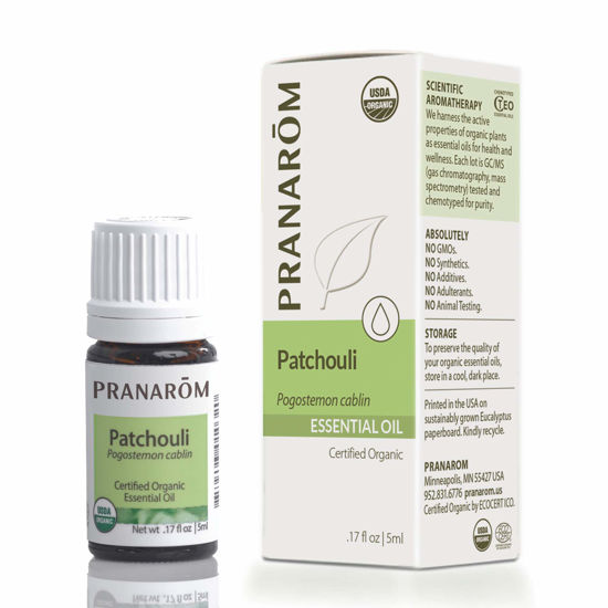 Picture of Pranarom - Patchouli Essential Oil (5ml) - 100% Pure Natural Therapeutic Grade Essential Oil for Diffusing and Perfumes | USDA and ECOCERT Certified Organic