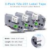 Picture of 3 Pack Compatible for Brother Label Maker Refills TZe231 TZe-231 Ptouch Label Maker Tape 12mm 0.47 Laminated White, Work for PT-D210 PT-H110 PTD600 PTD400AD Label Makers