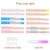 Picture of 6 Packs (144 Pcs) Press on Nails Short Design, Misssix Fake Nails, Glue on Nails Set with Adhesive Tabs Nail File for Women