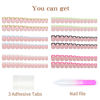 Picture of 6 Packs (144 Pcs) French Tip Press on Nails, Misssix Short Fake Square Glue on Nails Set with Adhesive Tabs Nail File for Women