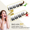 Picture of Lash Clusters D Curl 16mm DIY Eyelash Extensions 72 Clusters Lashes B&Q LASH Individual Lashes Eyelash Clusters Extensions Wispy Lashes Cluster DIY at Home (B50,D-16mm)