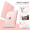 Picture of DTTOCASE Case for iPad 9th / 8th / 7th Generation 10.2 inch (2021/2020/2019 Released), Clear Back, TPU Shockproof Frame Cover[Built-in Pencil Holder,Support Auto Sleep/Wake] for ipad 10.2 - Rose Gold