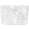 Picture of STARDW Flower Cosmetic Bags Makeup Bags for Women and Girls,Travel Makeup Bag Large Capacity Canvas Makeup Bag,Makeup Organizer Bag Zipper Pouch (Embossed white)