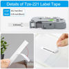 Picture of Tze-221 P Touch Label Tape 9mm Replacement for Brother Label Maker Tape Tze-221, Tz Tape 9mm 0.35 Laminated White Compatible with Brother Ptouch PT-D210 PT-D200 PT-H110 PT-D600 Label Maker, 3 Packs