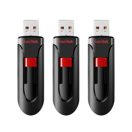 Picture of SanDisk 32GB 3-Pack Cruzer Glide USB 2.0 Flash Drive (3x32GB) - SDCZ60-032G-G46T