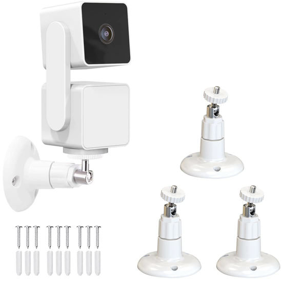 Picture of Wall Mount for Wyze Cam Pan V3/Wyze Cam V3, 360 Degree Swivel Adjustable Mount for Wyze Cam Pan, Wyze Cam V3/V2 and Other Indoor Outdoor Security Camera with Same Interface (3Pack)