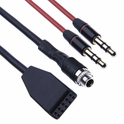 Picture of Keple BMW Aux Input Mounting Kit Auxiliary Audio Cable Adapter with 3.5mm Male Aux Cable 1m for BMW (E46) 320i / 320ci / 320cic / 323i / 323ci / 323cic / 325i / 325ci / 325cic / 328i / 328ci / 32