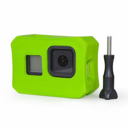 Picture of Floaty Case for GoPro 8 - Float Cover for GoPro Hero 8 Black, Camera Floater Housing Frame Anti-Sink Floating Accessory for Water Sports - Green