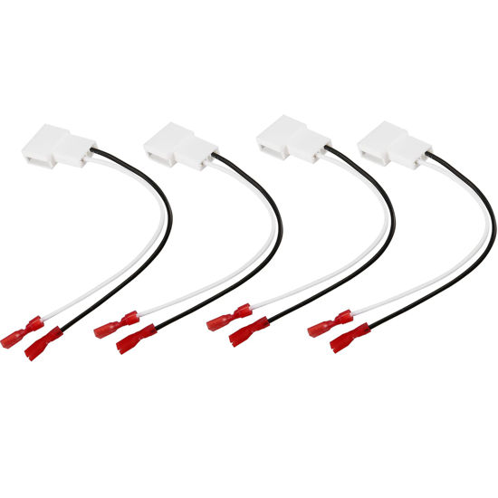 Picture of 4 Pack 72-8104 Speaker Harness Adapter for Toyota Speaker Wire Harness Adapter Plug Compatible with Toyota Tacoma Tundra Camry Corolla 4 Runner Scion Pontiac Speaker Wiring Harness Adapter