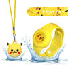 Picture of DATOXIA Compatible for AirTag Bracelet & Necklace for Kids [2Pack], Adjustable Hidden Necklace Holder for Air Tag & Soft Silicone Waterproof Wristband for Air Tag for Toddler teen Adults (2in1-Yellow)