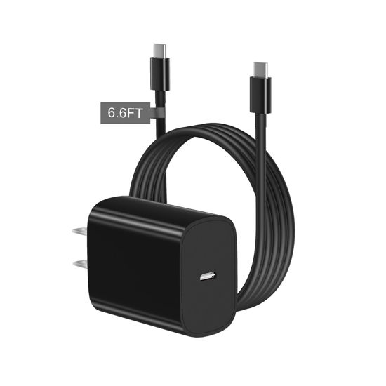 Picture of iPad Pro PD Fast Charger, 20W USB C Fast Wall Charger Block with 6.6ft USB C to C Cable, Charging for iPad Pro 12.9/11.9/10.9 inch, iPad Mini 6,iPad Air 5/4,Samsung Galaxy S22/23 and Google Pixel