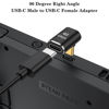 Picture of AuviPal 90 Degree USB C Adapter (4 Pack), 40Gbps USB C Male to USB C Female Right Angle Connector for Steam Deck, Switch, Notebook, Tablet, Phones and More Type C Devices - Black