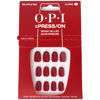 Picture of OPI xPRESS/ON Press On Nails, Up to 14 Days of Wear, Gel-Like Salon Manicure, Vegan, Sustainable Packaging, With Nail Glue, Short Red Nails, Big Apple Red