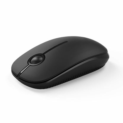 Picture of VssoPlor Wireless Mouse, 2.4G Slim Portable Computer Mice with Nano Receiver for Notebook, PC, Laptop, Computer (Black)