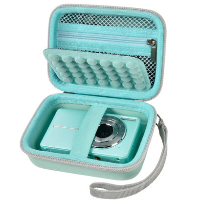 Picture of Grapsa Digital Camera Case for CAMKORY/for Kodak Pixpro/for VAHOIALD/for Sony DSCW800 830/ for Canon PowerShot 180 190. Kids Vlogging Cameras Storage Holder for Accessories (Box Only)-Green