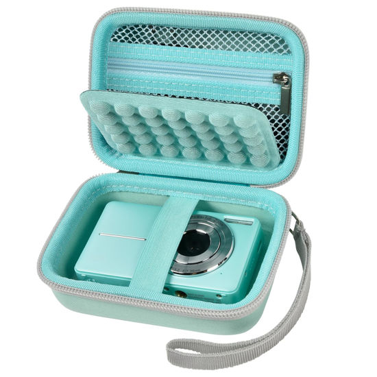 Picture of Grapsa Digital Camera Case for CAMKORY/for Kodak Pixpro/for VAHOIALD/for Sony DSCW800 830/ for Canon PowerShot 180 190. Kids Vlogging Cameras Storage Holder for Accessories (Box Only)-Green