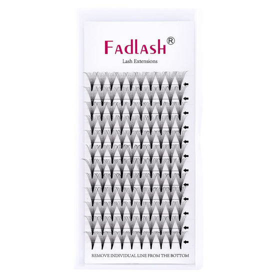 Picture of Volume Lash Extensions 13D 0.07 Premade Fans Eyelash Extensions Long Stem C D Curl Faux Mink Premade Lash Fans Thin Base Pro Point (13D-0.07-D, 16mm)