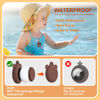 Picture of 4Pack Waterproof AirTag Necklace for Kids Hidden, Kids Air Tag Necklace Adjustable Cute Air tag Holder Compatible for Apple Airtag, Silicone Air tag Accessories for Toddler with Key Ring (Brown,Green)