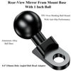 Picture of BRCOVAN Aluminum Alloy Mount Base with 1'' TPU Ball & 10mm Mounting Hole, Angled Bolt Head Adapter Ball Base Compatible with RAM Mounts B Size 1 Inch Ball Double Socket Arm