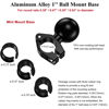 Picture of BRCOVAN Aluminum Alloy Mini Mount Base with 1'' TPU Ball for Rails Diameter 0.39'' 0.47'' 0.55'' 0.63'', Compatible with RAM Mounts B Size 1 Inch Ball Socket Arm