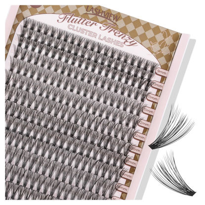 Picture of LASHVIEW Lash-Extension-Clusters 280pcs D Curl Lash Clusters Natural Look Cluster Lashes Extensions Super Thin Band & Soft Lashes Reusable 9-16mm MIX (30D)