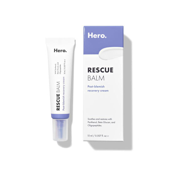 Picture of Rescue Balm Post-Blemish Recovery Cream from Hero Cosmetics - Intensive Nourishing and Calming for Dry, Red-Looking Skin - Dermatologist Tested and Vegan-Friendly (15 ml, 0.5 fl. oz)