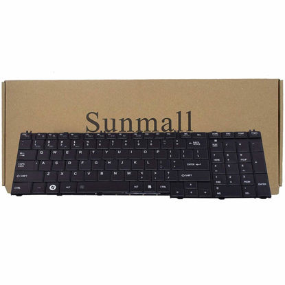 Picture of SUNMALL Keyboard Replacement Compatible with Toshiba Satellite C650 C650D C655 C655D C660 C660D C665 C665D L550 L550D L650 L650D L655 L655D L670 L670D L675 L675D L770 L750D L755 B350 Series Laptop