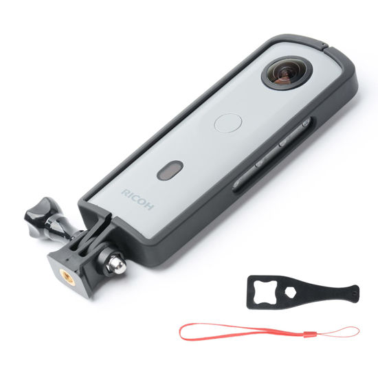 Picture of Housing Frame for Ricoh Theta Spherical Cameras SC2 Protective Shell Cage Mount Accessories with Quick Pull Movable Socket and Screw