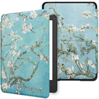 Picture of WALNEW Case Cover for All-New Kindle (2022 Release), Smart Cover with Auto Sleep/Wake Fits Kindle (11th Generation) - 2022 Release (Tree and Flowers)