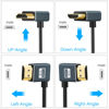 Picture of Twozoh Flexible HDMI to HDMI Cable Right Angled 90° 10FT, Ultra Thin and Slim HDMI Cord Support 3D/4K@60Hz