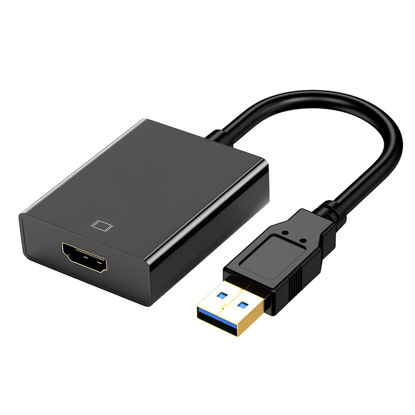 Picture of KUPOISHE USB 3.0 to HDMI Adapter for Monitor Mac Windows 11 / 10 / 8, HDMI USB Converter for Laptop MacBook pro, USB3 HDMI Cable Multiple Monitors for Desktop PC TV