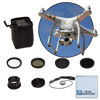 Picture of 37MM Filter Kit for DJI Phantom 3 Series Drones. Kit Includes: CPL, ND4, ND8, UV, Lens Cap, Cap Keeper + eCostConnection Microfiber Cloth