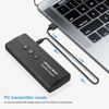 Picture of Bluetooth 5.0 Transmitter Receiver, 3-in-1 Portable Bluetooth Audio Adapter with 3.5 mm AUX, for TV/Car Audio Aux/Headphones/Speakers/Home Stereo, 10 Hours Playtime