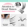 Picture of BEYELIAN Lash Clusters, 144 Pcs 10-16mm C Curl Individual Cluster Lashes Natural Look Soft DIY Lash Extensions Black Super Thin Band DIY Eyelash Extension Style CDD01+ CDD03