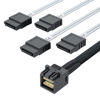 Picture of 10Gtek# 6G Internal MiniSAS HD SFF-8643 to 4X SATA 7pin Hard Disk Data Server Raid Cable, 2.4ft/0.75m