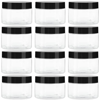 Picture of 36 Pack 1 Oz Small Plastic Container Jars with Lids and Labels BPA Free, TUZAZO Empty Round Clear Cosmetic Containers Plastic Slime Jars for Lotion, Cream, Ointments, Samples, Makeup, Travel Storage (36)