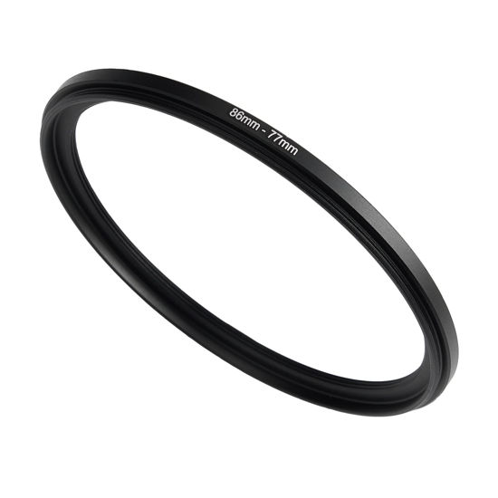 Picture of 86mm to 77mm Step Down Ring Filter Adapter Applicable to All Brands of UV ND CPL Filter (86mm-77mm)