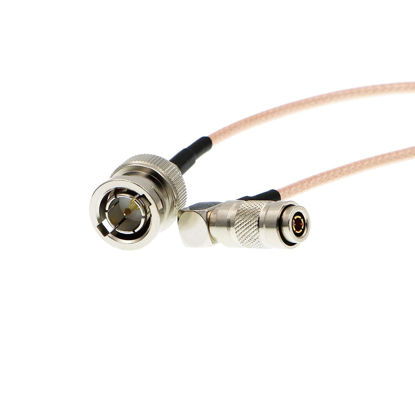 Picture of Uonecn Right Angle DIN 1.0/2.3 Mini BNC to HD SDI BNC RG179 RF Coaxial Cable Video Cable for Blackmagic HyperDeck Shuttle 75ohm