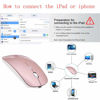 Picture of ZERU Bluetooth Mouse Rechargeable Wireless Mouse for MacBook Pro,Bluetooth Wireless Mouse for Laptop PC Computer (Rose Gold)