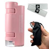 Picture of EasyMicro 60x-120x LED Lighted Zoom Microscope (Pink) - 2X Bonus Sample Slices and Protective Bag