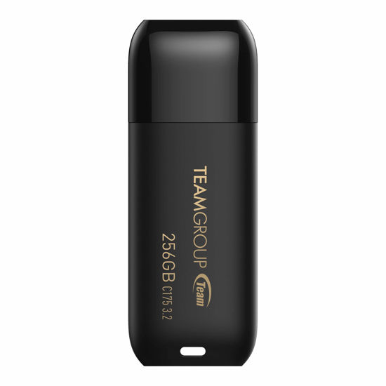 Picture of TEAMGROUP C175 256GB USB 3.2 Gen 1 (USB 3.1/3.0) Read 100MB/s Flash Thumb Drive, External Data Storage Memory Stick Compatible with Computer/Laptop Matte Black TC1753256GB01