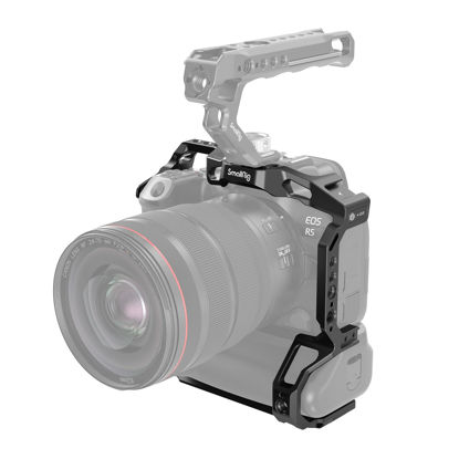 Picture of SmallRig R5 / R5 C / R6 Camera Cage for Canon R5/R6/R5 C with BG-R10 Battery Grip, Aluminum Alloy Film Movie Making Camera Video Cage with Shoe Mount 3464