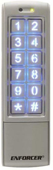 Picture of Seco-Larm SK-2323-SPQ Mullion-Style Weatherproof Digital Access Keypad; 12~24 VAC/VDC operation; 1,010 Users (Output #1: 1,000 users/Output #2: 10 users); 2 Form C relays, each rated 1 Amp @ 30VDC